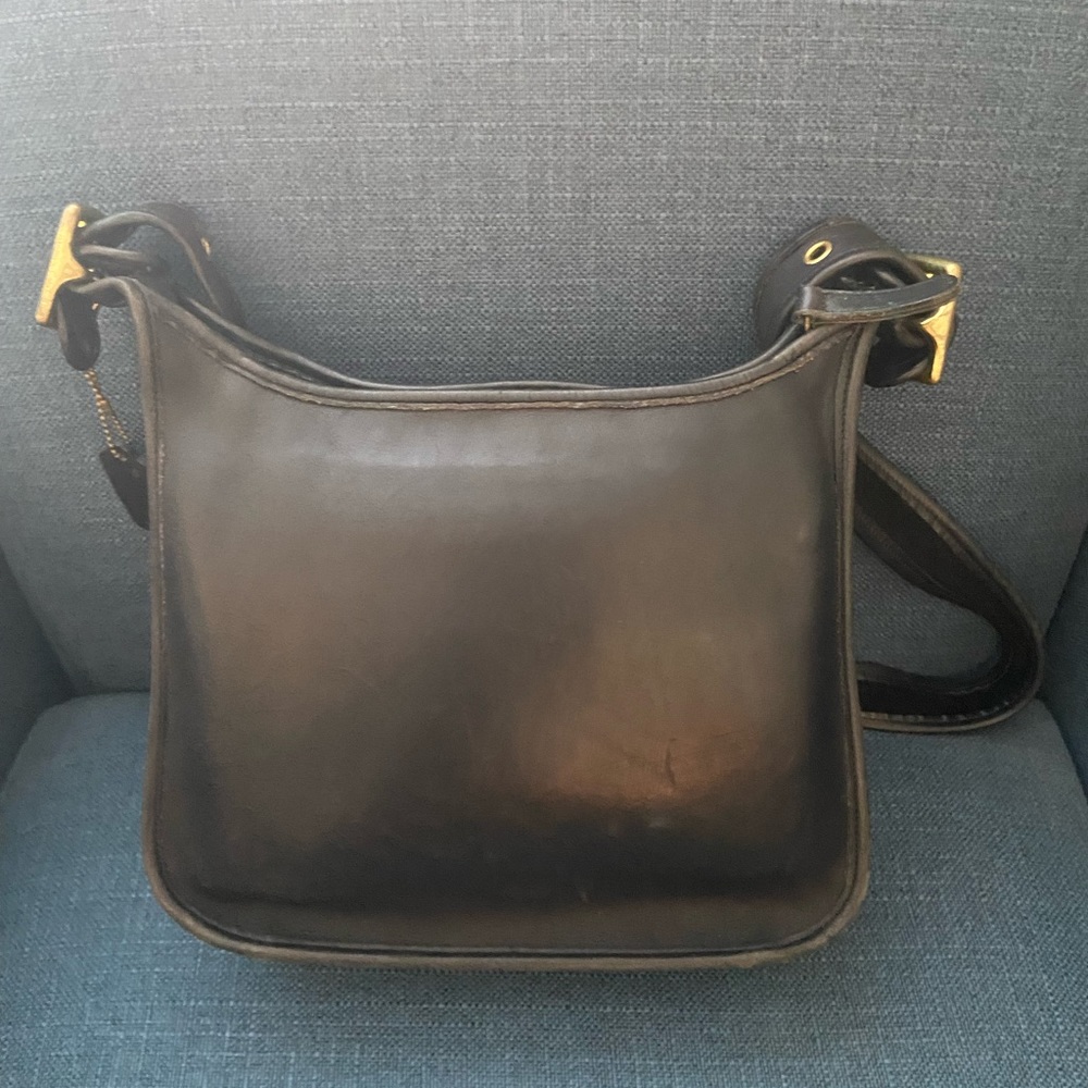 Coach Vintage, Rare Black Legacy Zip Leather Shoulder/ Crossbody Purse Bag 9966 - Picture 4 of 16
